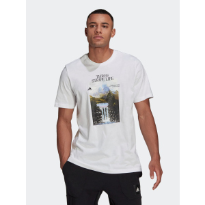 хороша модель Футболка Adidas Mountain Tee M GN6851 S White (4062064974860)