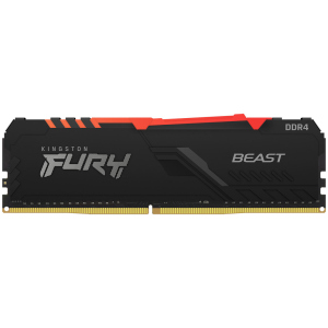 Оперативна пам'ять Kingston Fury DDR4-3200 16384MB PC4-25600 Beast RGB Black (KF432C16BB1A/16) надійний