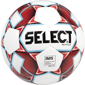 Мяч футбольный SELECT MATCH IMS 018 Бело-красный 5 (5703543203819) в Кривом Роге