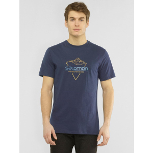 Футболка Salomon Blend Logo Tee M LC1408400 S Синя (0193128348342) ТОП в Кривому Розі