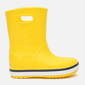 Резиновые сапоги Crocs Kids Crocband Rain Boot 205827-734-C11 28-29 Yellow/Navy (191448404854) рейтинг