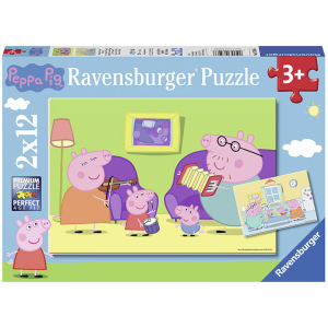 купити Пазл Ravensburger Свинка Пеппа: музика та сніданок 12 елементів 2 шт (4005556075966)