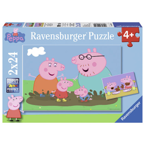 Пазл Ravensburger Свинка Пеппа Веселощі 24 елементи х 2 шт (4005556090822) краща модель в Кривому Розі