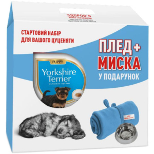 Сухий повнораційний корм Royal Canin Yorkshire Terrier Puppy для цуценят породи йоркширський тер'єр від 2 до 10 місяців 1.5 кг + плед та миска в подарунок (11_11106) в Кривому Розі