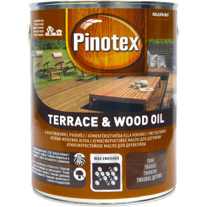 Pinotex Terrace & Wood Oil - матова алкідна олія для обробки дерева, атмосферостійка 3 л Тік (5354042)