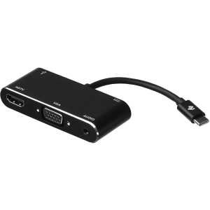 Адаптер 2E Type-C - USB 3.0 Female + AUX + HDMI Female + VGA + USB Type-C Female 0.15 м (2E-W1408) ТОП в Кривому Розі