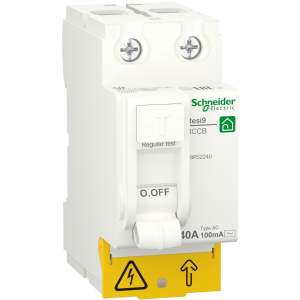 Дифференциальный выключатель нагрузки Schneider Electric RESI9 40 A, 100 мА, 2P, тип АС лучшая модель в Кривом Роге