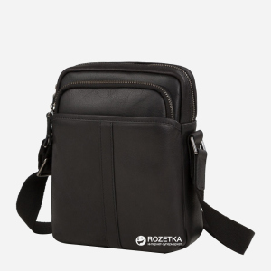 Чоловіча шкіряна сумка Tiding Bag M47-21109-1A Чорна ТОП в Кривому Розі