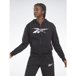 Спортивна кофта Reebok TE Vector FZ Hoodie H62058 Black (4064056738153) краща модель в Кривому Розі