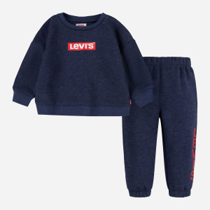 Спортивний костюм дитячий Levi's Lvb Knit Crew Jogger Set 6ED649-B5S 92 см Синій (3665115442212) краща модель в Кривому Розі