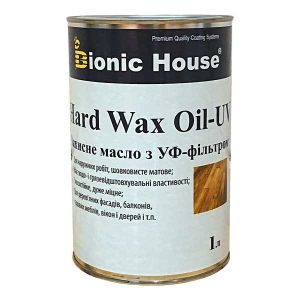 Олія для підлоги з твердим воском та УФ-фільтром HardWax Oil UV 1л Безбарвний надійний