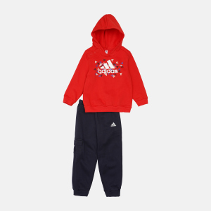 Спортивный костюм детский Adidas I Bos Gra Jog H28842 104 см Vivred/White (4064054823554) в Кривом Роге