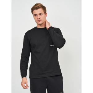 хороша модель Жіночий лонгслів Calvin Klein Jeans Micro Branding Ls Pocket Tee J30J319106-BEH S Black (8719854118305)