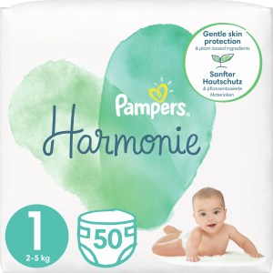 Подгузники Pampers Harmonie Newborn Размер 1 (2-5 кг) 50 шт (8006540156513) в Кривом Роге