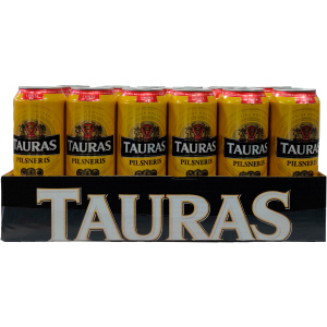 купити Упаковка пива Tauras Pilsneris світле відфільтроване 4.6 % 0.568 л х 24 шт. (4770477227786G)