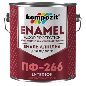 Эмаль Kompozit ПФ-266 ( Композит ПФ-266 ) 2.8 кг алкидная, для пола внутри зданий в Кривом Роге