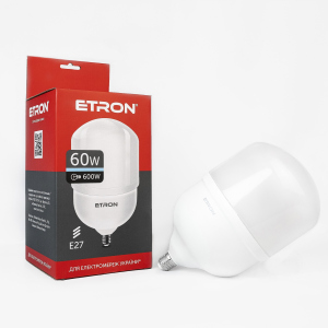 LED лампа ETRON High Power 1-EHP-306 T160 60W 6500K 220V E27 лучшая модель в Кривом Роге