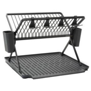 Сушилка для посуды Brabantia Foldable Dish Rack Large Темно-серая (139482) лучшая модель в Кривом Роге