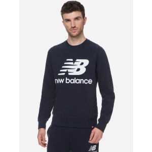 Світшот New Balance Ess Stacked Logo MT03560ECL M Синій (194389363983) краща модель в Кривому Розі