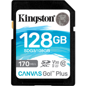 Kingston SDXC 128GB Canvas Go! Plus Class 10 UHS-I U3 V30 (SDG3/128GB) в Кривом Роге