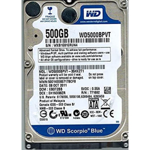 Накопитель HDD 2.5" SATA 500GB WD Scorpio Blue 5400rpm 8MB (WD5000BPVT)