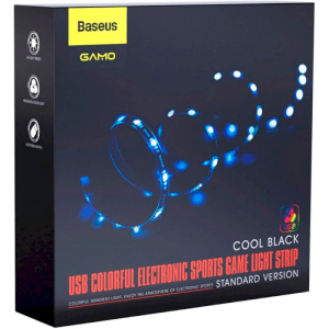 хороша модель Світлодіодна стрічка Baseus GAMO Cool Black USB 1.5м RGB (DGKU-01) Чорний