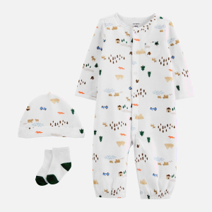 Комплект (шапочка + чоловічок + шкарпетки) Carters 1J655310 62 см 969 PRT Print (194133532559) краща модель в Кривому Розі