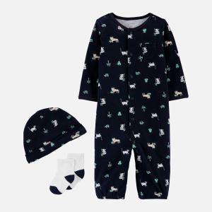 купити Комплект (шапочка + чоловічок + шкарпетки) Carters 1I722410 68 см 400 N Navy (194133364655)