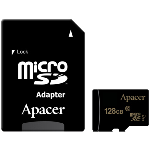 Apacer microSDXC 128GB UHS-I U1 + SD adapter (AP128GMCSX10U5-R) ТОП в Кривом Роге