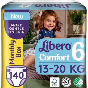 Подгузники Libero Либеро Comfort 6 13-20 кг 140 шт (7322541236445) в Кривом Роге