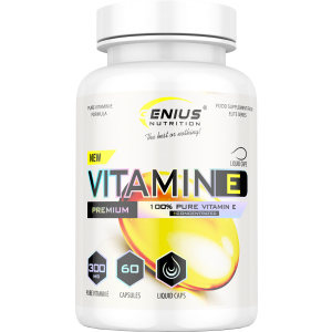 Витамины Genius Nutrition Vitamin E 60 капсул (7359536295897) в Кривом Роге