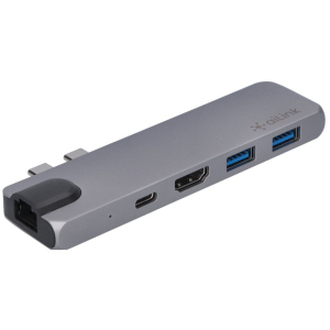 USB-хаб адаптер Ailink Aluminium USB-C 4K HDMI Hub Multi Port 7 в 1 Space Grey (AI-DC501_sg) надежный