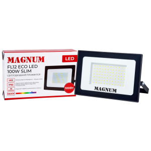 Світлодіодний прожектор MAGNUM FL12 ECO LED slim 100Вт 6500К IP65 (90018087) рейтинг