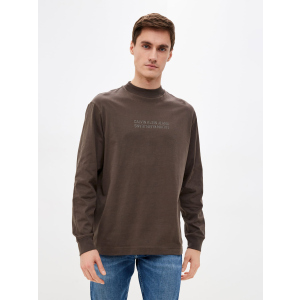 Жіночий лонгслів Calvin Klein Jeans Sustainable Logo Ls Tee J30J318732-LBL M Black Olive краща модель в Кривому Розі