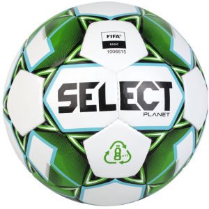 М'яч тренувальний Select Planet FIFA (928) №5 Біло-зелений (5703543286928) краща модель в Кривому Розі