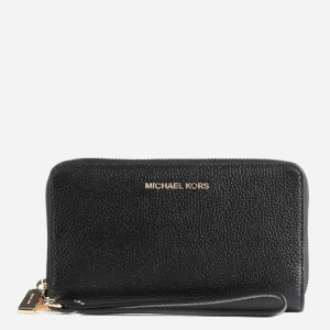 Женский кожаный кошелек Michael Kors Jet Set Lg Flat Mf Phn Case 34F9GM9E3L001 Black (800070115021) в Кривом Роге