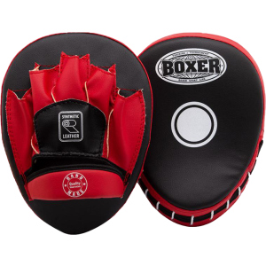 Лапи боксерські гнуті Boxer Чорно-червоні (2011-01R) в Кривому Розі