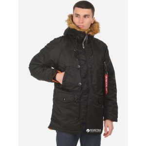 Парку Alpha Industries Slim Fit N-3B Parka XS Black/Orange краща модель в Кривому Розі