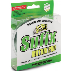 хорошая модель Шнур Sufix Matrix Pro 135 м 0.1 мм 5 кг PE0.4 11 LB Mid. Green (SMP10GR135)