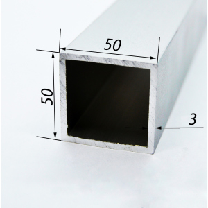 Труба алюмінієва квадратна Furnicom AS 50х50х3 надійний