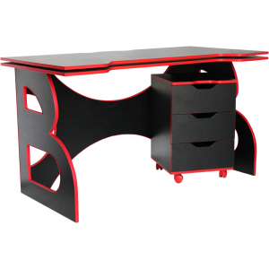 Геймерський стіл із тумбою Barsky Game HG-05/СUP-05/ПК-01 Red краща модель в Кривому Розі