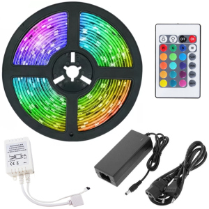 Світлодіодна стрічка UFT RGB LED LS02 5м з пультом ДУ блоком живлення та контролером в Кривому Розі