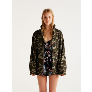 Джинсова куртка Pull &amp; Bear XAZ134035DLCH L Хакі (DD8000002747110) ТОП в Кривому Розі