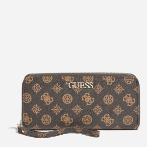 Кошелек женский Guess Alby Slg Large Zip Around SWPG7455460-MOC Темно-коричневый (8000702444288)