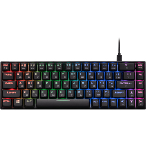 Клавиатура проводная 2E Gaming KG370 RGB 68key Gateron Blue USB Black (2E-KG370UBK-BL) ТОП в Кривом Роге