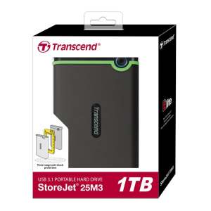 Жорсткий диск Transcend StoreJet 2.5 USB 3.1 1TB StoreJet 25M3 Iron Gray (141435) краща модель в Кривому Розі