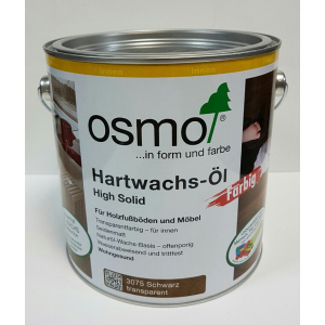 хорошая модель Масло с твердым воском цветное прозрачное OSMO HARTWACHS-ÖL Farbig 3075 - (черное) 0.75 л.