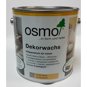 Цветное масло OSMO DEKORWACHS Transparente töne 3136 – (береза) 0.125 л. надежный