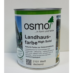 Непрозрачная краска для наружных работ OSMO LANDHAUSFARBE 2101 – белая, 0.125 л. в Кривом Роге