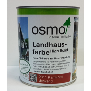 Непрозрачная краска для наружных работ OSMO LANDHAUSFARBE 2311 – (красно-коричневая) 0.75 л.